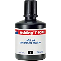 Edding T100-01 - Frasco tinta 100 ml- color negro (4-T100001)